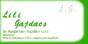 lili gajdacs business card